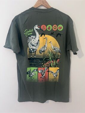 NWT Bird Collective Sandhill Crane Graphic Tee - Olive Green